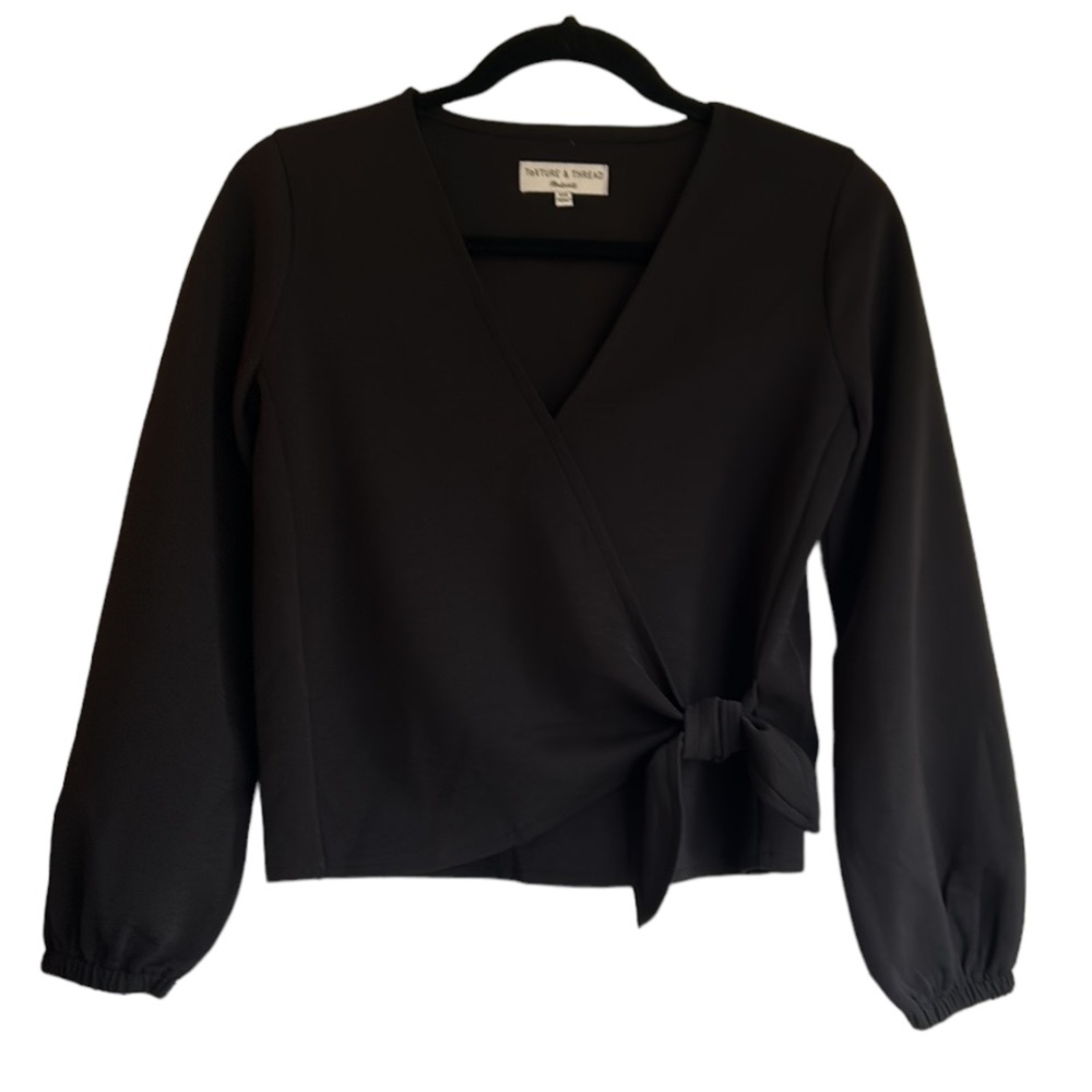 Madewell Texture & Thread Crepe “Wrap” Top - Picture 4 of 16